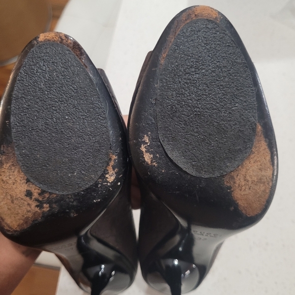 🔹️ Gucci 🔹️peep toes heels size 37/ 7 US ✨️🤎 - Picture 10 of 13